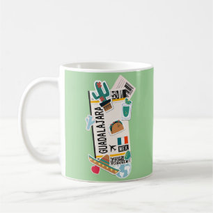 BOARDING PASS GUADALAJARA MEXICO COFFEE MUG