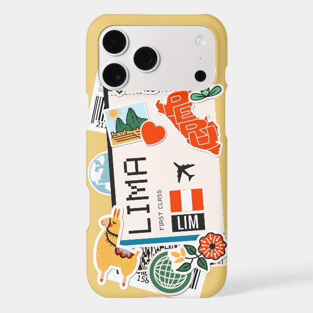 BOARDING PASS LIMA PERU iPhone CASE (Back)