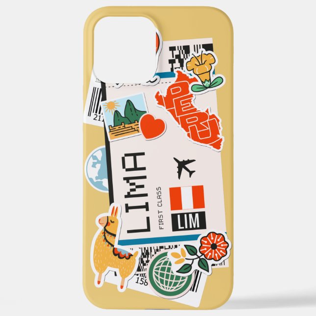 BOARDING PASS LIMA PERU iPhone CASE (Back)