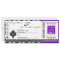Boarding Pass Linen Wedding Invitation Black Purpl