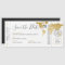 Boarding Pass Magnet Save the Date Gold Map 