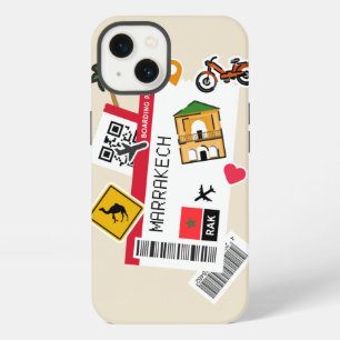 boarding pass Marrakech city  iPhone 13 Case