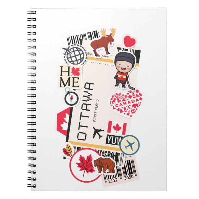 BOARDING PASS OTTAWA CANADA NOTEBOOK (Front)