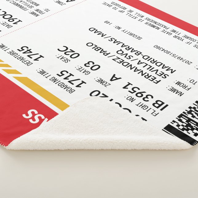 Boarding Pass - Red Sherpa Blanket (3/4)