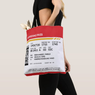 Boarding Pass - Red Tote Bag