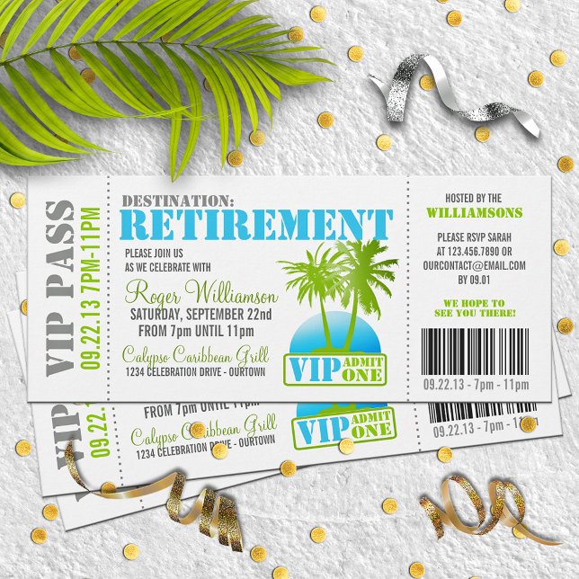 Boarding Pass Retirement Party Invitation (Creator Uploaded)
