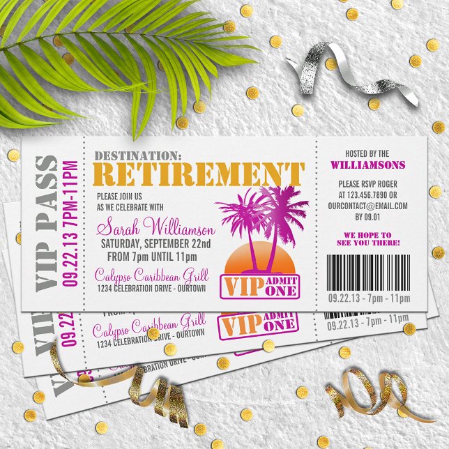 Boarding Pass Retirement Party Invitation (Creator Uploaded)