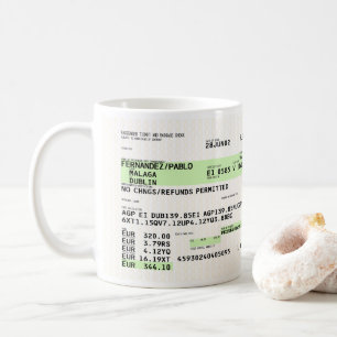 Boarding Pass - Retro Coffee Mug