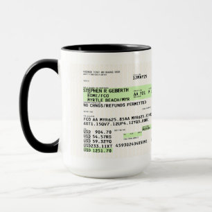 Boarding Pass (retro) SRG Mug