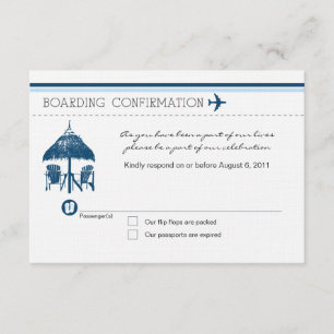 Boarding Pass RSVP Card