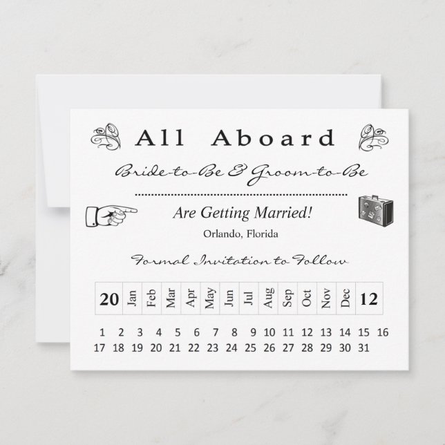 Boarding Pass Save the Date (Front)