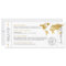 Boarding Pass Save the Date Gold World Map