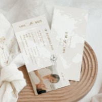 Boarding Pass Save the Date Invitation