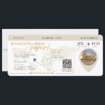 Boarding Pass Surprise Airline Ticket wedding   Invitation<br><div class="desc">Boarding Pass Surprise Trip,  wedding ticket invitation featuring a destination world map,  Wedding Pass,  Destination Wedding,   with QR code Rsvp .</div>