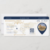 Boarding Pass Surprise Airline Ticket wedding