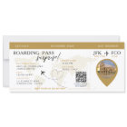 Boarding Pass Surprise Airline Ticket wedding  