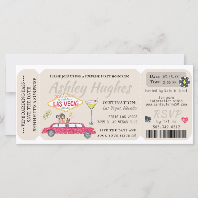 Boarding Pass | Surprise Destination Birthday (Front)