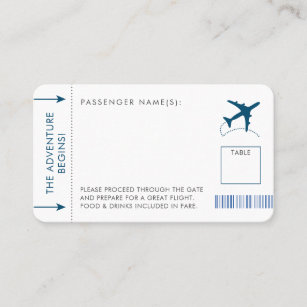 Boarding Pass Ticket Style Place Card - Any Event