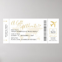 Boarding Pass Ticket Travel Gift 