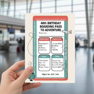 Boarding Pass to Adventure – Travel Themed Invitation
