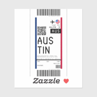 Boarding pass to Austin (AUS)