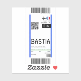 Boarding pass to Bastia Corsica (BIA)
