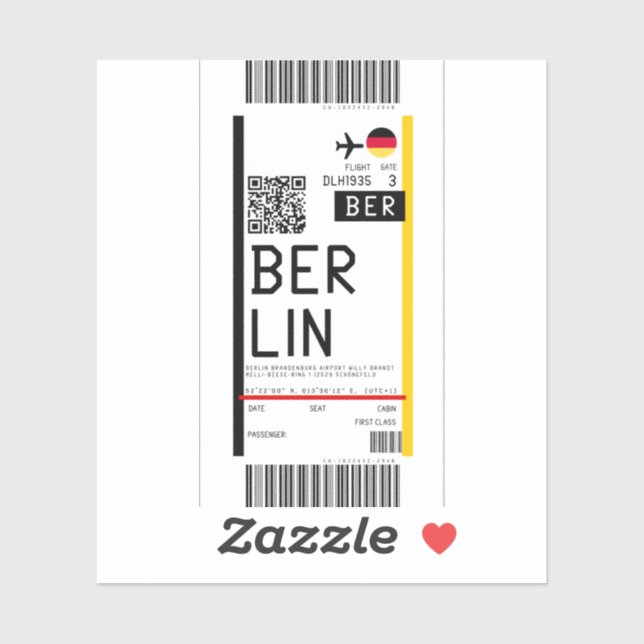 Boarding pass to Berlin (BER) (Sheet)