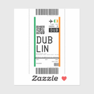 Boarding pass to Dublin (DUB)