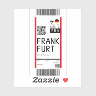 Boarding pass to Frankfurt (FRA)