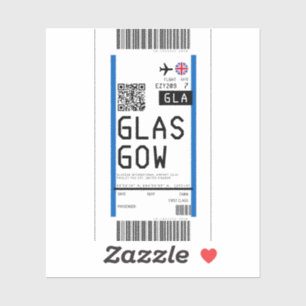 Boarding pass to Glasgow (GLA)
