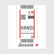 Boarding pass to Hanoi (HAN)