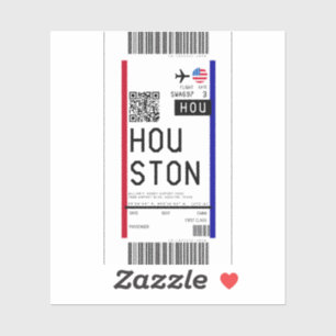 Boarding pass to Houston (HOU)