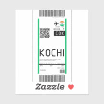 Boarding pass to Kochi Kerala (COK)