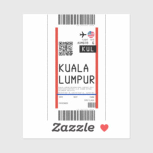 Boarding pass to Kuala Lumpur (KUL)