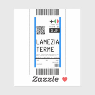 Boarding pass to Lamezia Terme (SUF)
