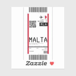 Boarding pass to Malta (MLA)