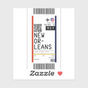 Boarding pass to New Orleans (MSY)