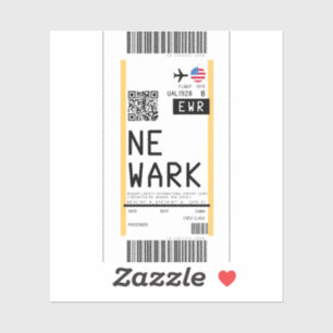 Boarding pass to Newark (EWR)