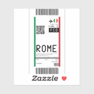 Boarding pass to Rome (FCO)