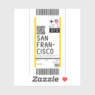 Boarding pass to San Francisco (SFO)