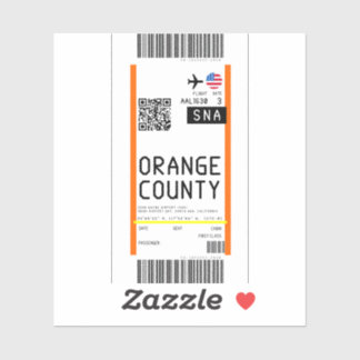 Boarding pass to Santa Ana (SNA)