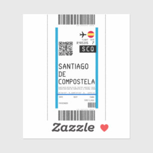 Boarding pass to Santiago de Compostela (SCQ)