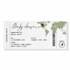Boarding pass Travel Baby Shower Welcome Sign