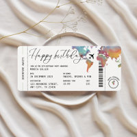 Boarding Pass Travel Themed Adult Birthday Party
