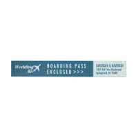 Boarding Pass Vintage Blue Return Address