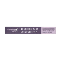 Boarding Pass Vintage Purple Return Address