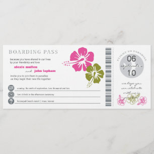 Boarding Pass Wedding Invitation