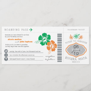 Boarding Pass Wedding Invitation