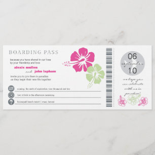 Boarding Pass Wedding Invitation