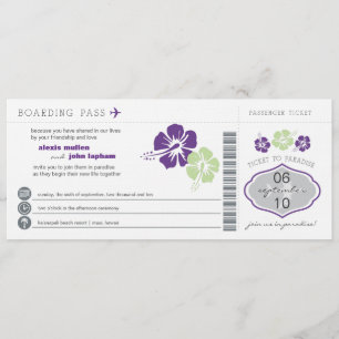 Boarding Pass Wedding Invitation